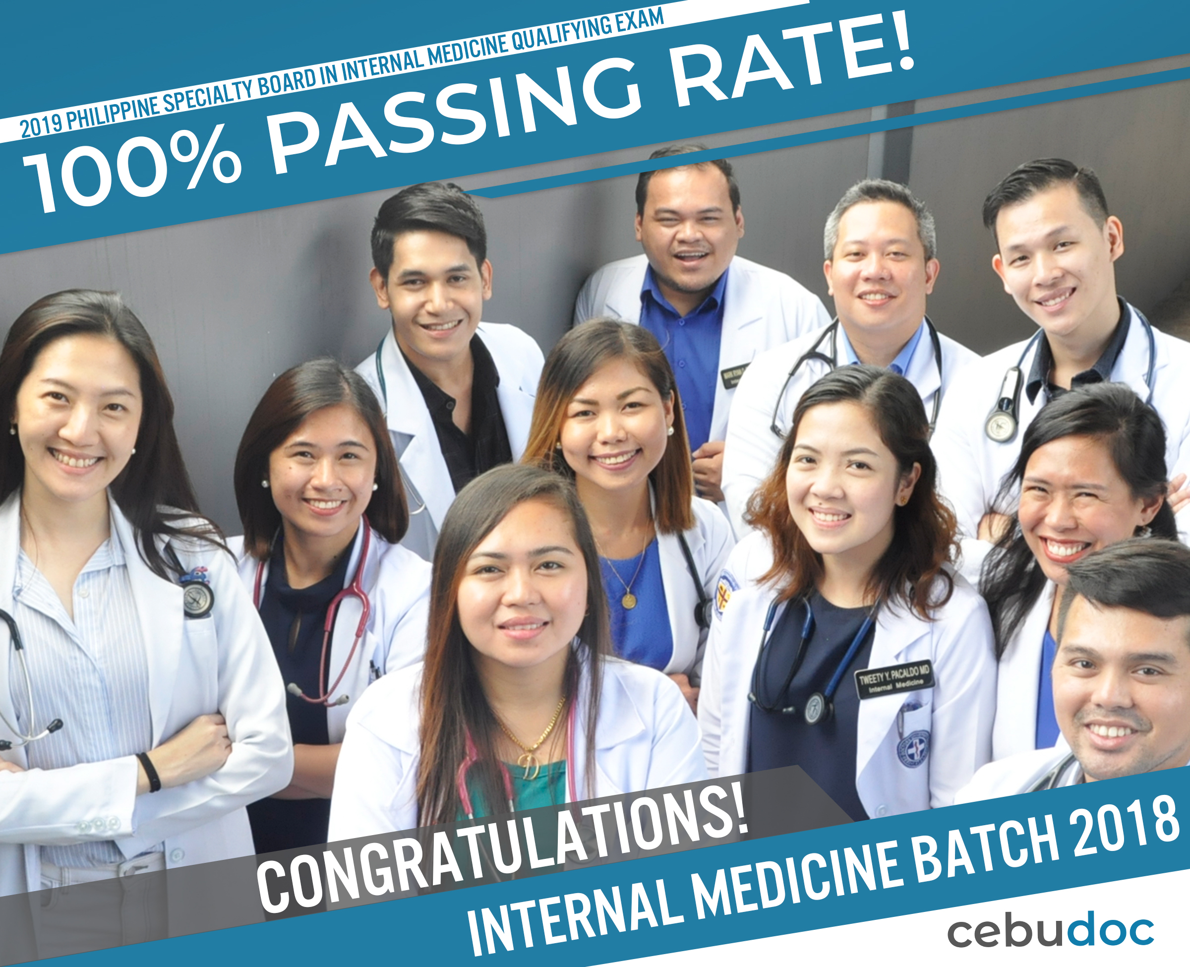100% Passed for the Philippine Specialty Board in IM Qualifying Exam